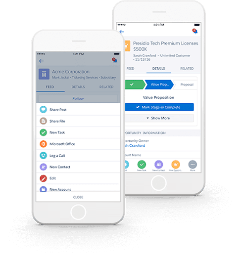 Mobilna aplikacja Sales CLoud