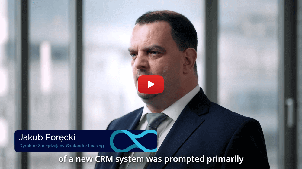 miniaturka filmu z case study z wdrożenia Salesforce w Santander Leasing